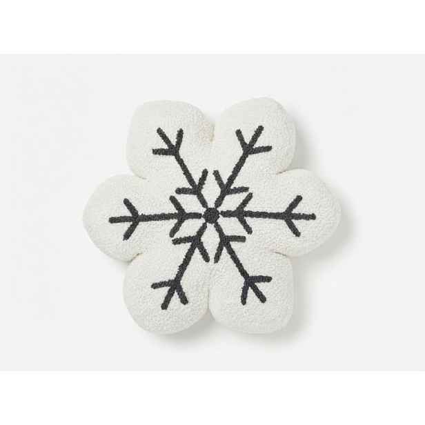 Dekorační polštářek SNOWFLAKE 35x35 cm, bílý