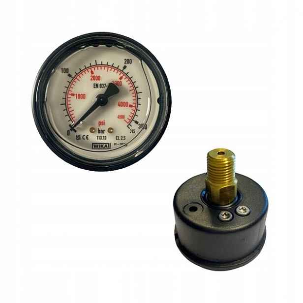 Manometr D63 0-315 bar 1/4" Ag Wika zadní vstup