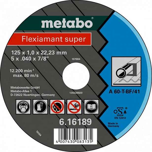 Metabo - Řezný kotouč na ocel 125x22,23 mm 616189000