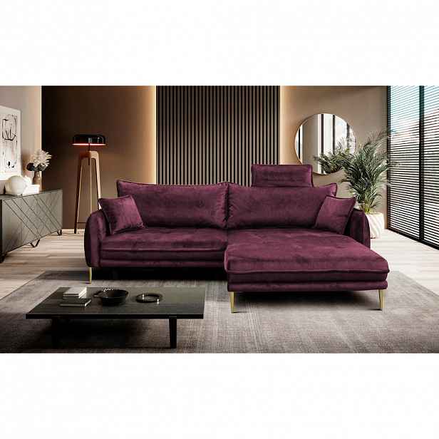 MID.YOU ROHOVÁ SEDAČKA, textil, vínově červená