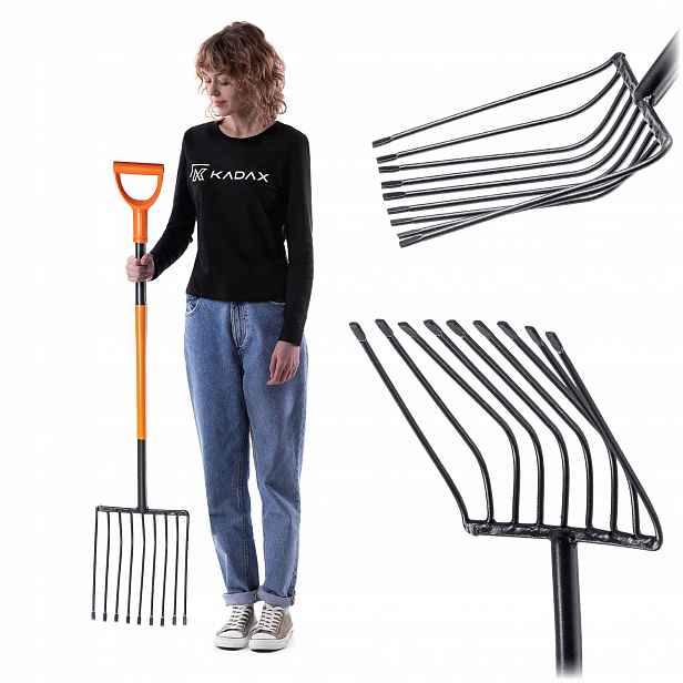 Vidle Gable Na Kameny 9 Zubní Kovové Silné Zahradní 124 cm