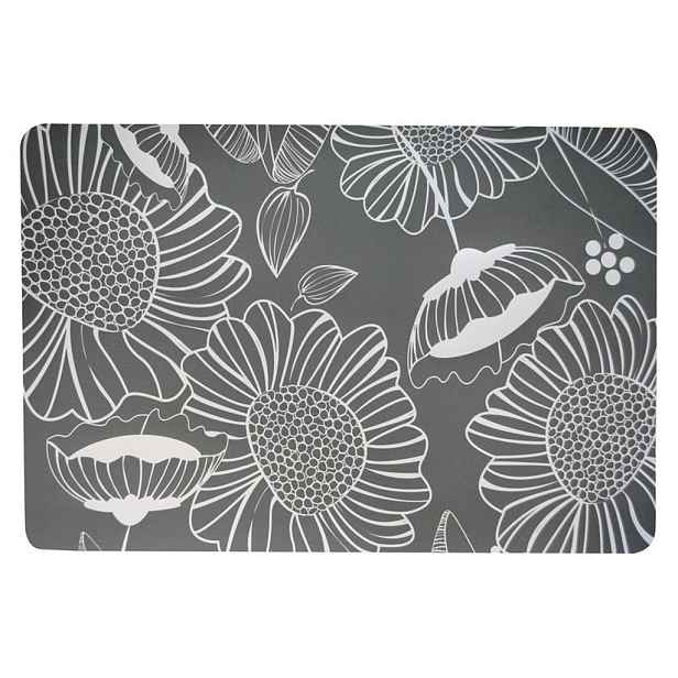 Plastové prostírání TORO 28x43cm květiny Varianta: ČERNÁ