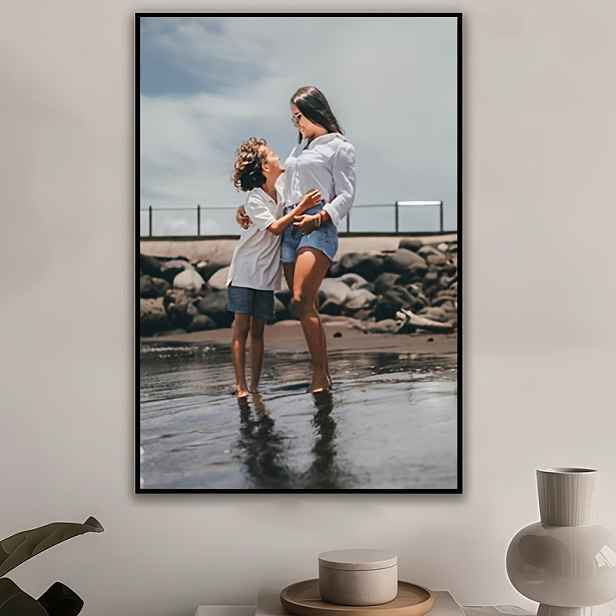 TEMU 2D Ploché, 1 Pár Plakátů a Tisků na Plátně s Vlastním Obrázkem, Dekorativní , Vlastní Fotografické Umění, Vhodné pro Personalizovanou Dekoraci