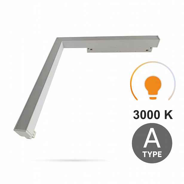 Úhlový reflektor Horizontální Bílý Led Ultron 16W 3000K Typ A Smart Track 48VDC