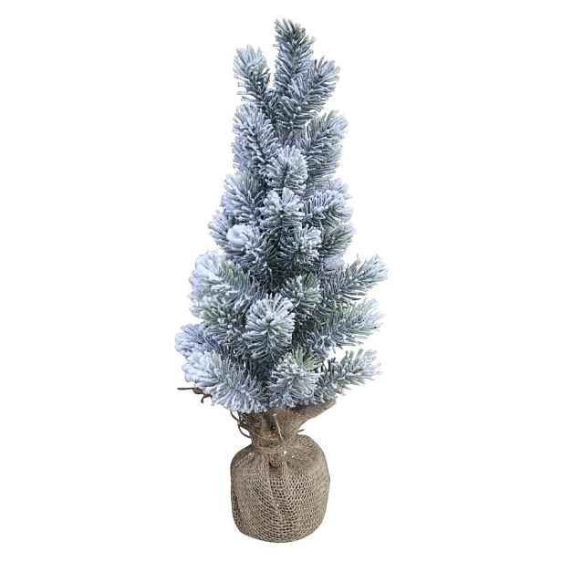 Zasněžený vánoční stromek jedle v jutě Fleur Fir Snow - 45cm Chic Antique