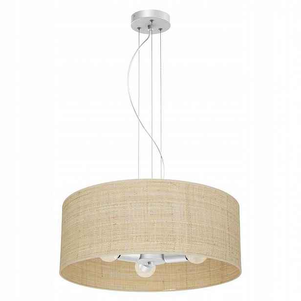 Závěsná lampa Milagro Marshall Bílý Rattan 3xE27 MLP7490 do obývacího pokoje