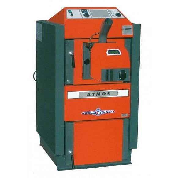 Zplynovací kotel ATMOS DC 32 S s úpravou pro hořák na pelety