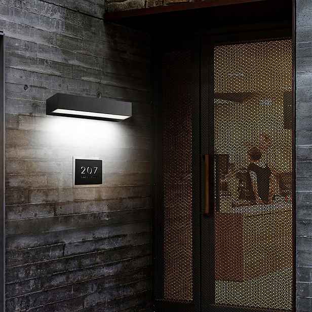 Led Fasádní nástěnná lampa Venkovní nástěnné svítidlo IP65 12W 20 cm Bílá Studená