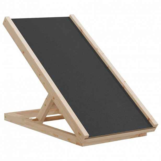 vidaXL Rampa pro psy šedá 70 x 35 cm masivní jedlové dřevo