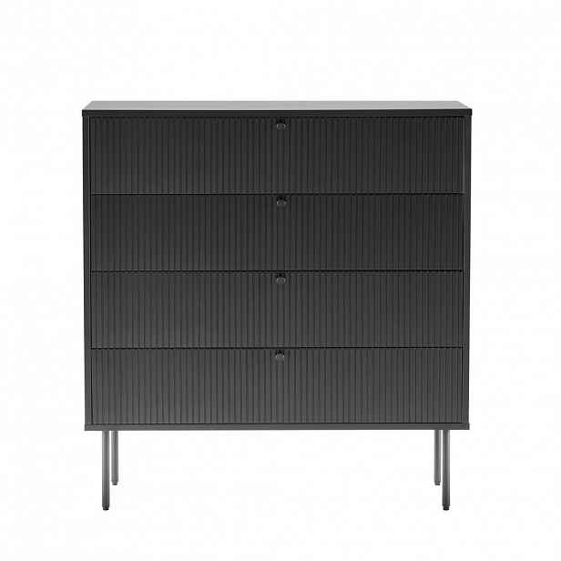 MID.YOU KOMODA, černá, 90/95/40 cm