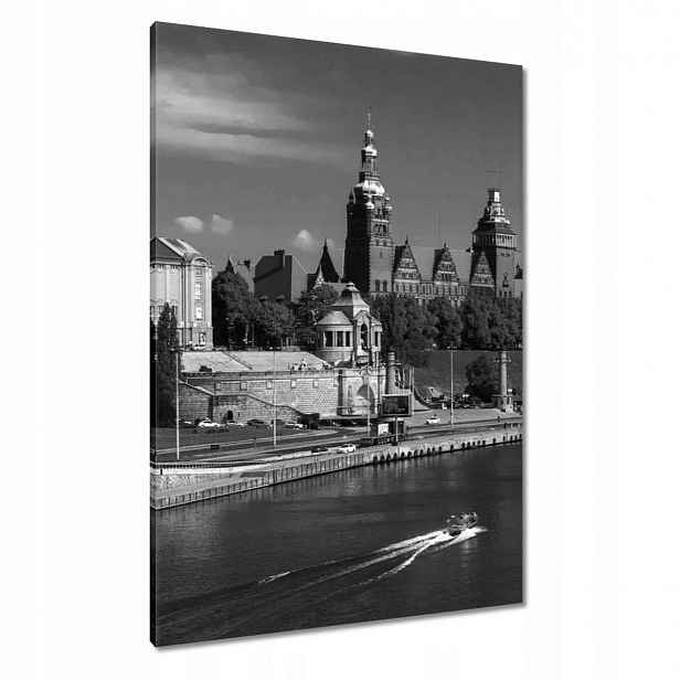 Obrazy 70x100 Černobílý Štětín