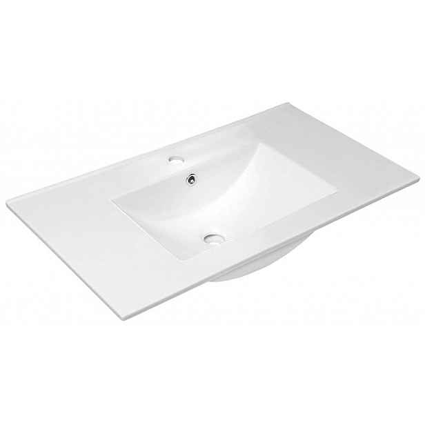 Sapho Slim - Umyvadlo 92x46 cm, s přepadem, otvor pro baterii, bílá 1601-90