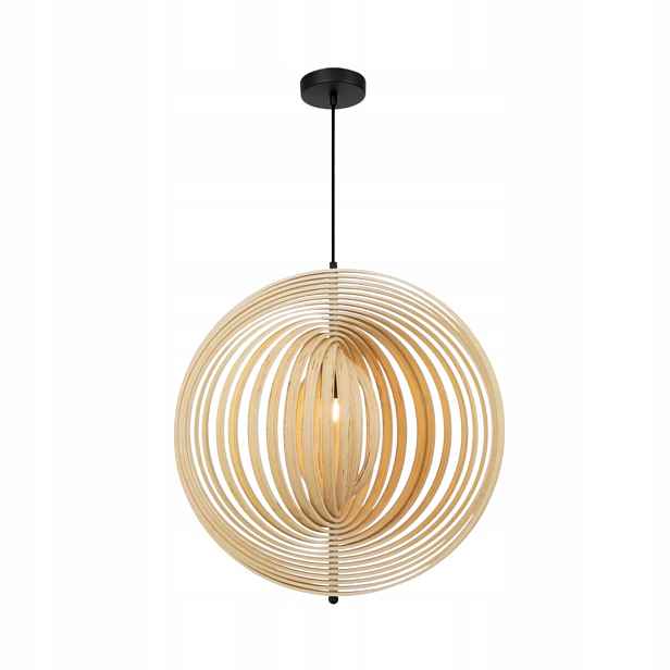Závěsná lampa Maytoni Roots černá/dřevo 60 cm E27 40W, nastavitelná
