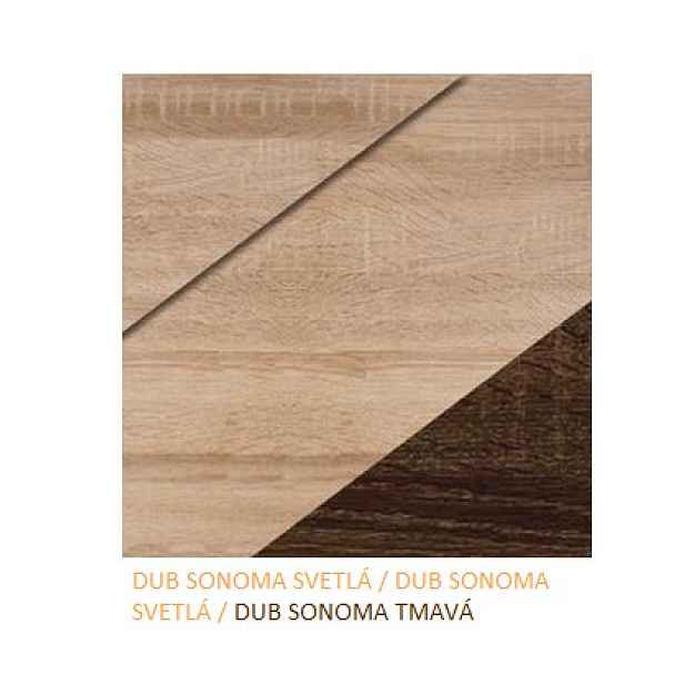 ArtCross Komoda NOTTI | 03 Barva: Dub sonoma světlá / dub sonoma světlá / dub sonoma tmavá