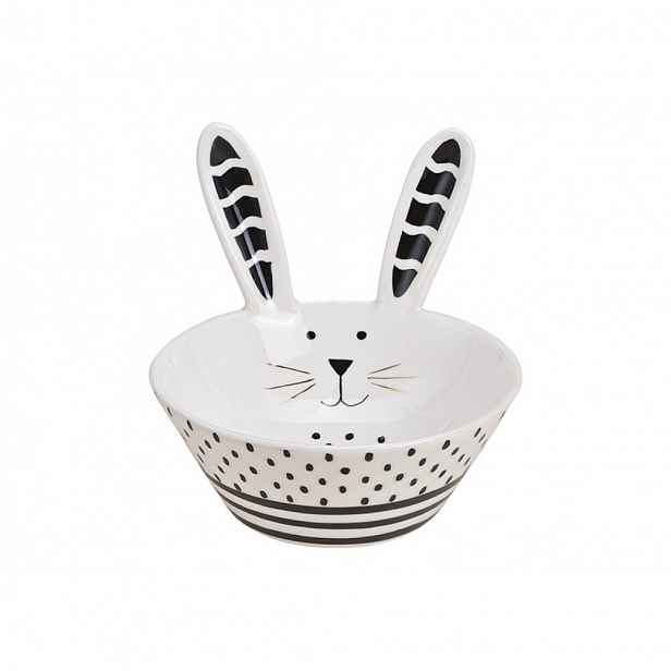 Bílo-černá velikonoční miska LAPIN