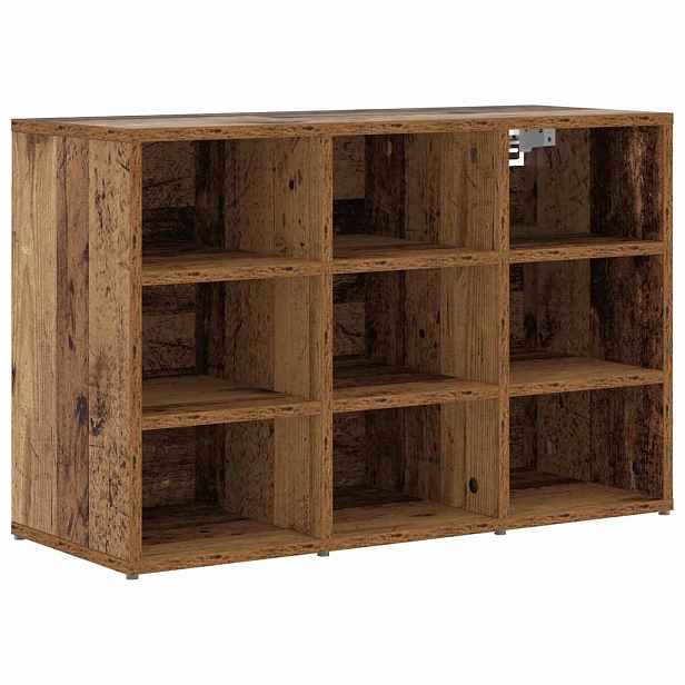 vidaXL Skříň na obuv 77,5 x 30 x 51 cm Kompozitní dřevo Staré dřevo