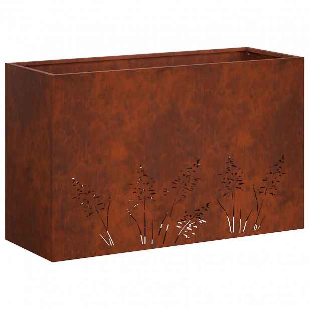 vidaXL Zahradní pěstebník Rezavá 80 x 20 x 49 cm
