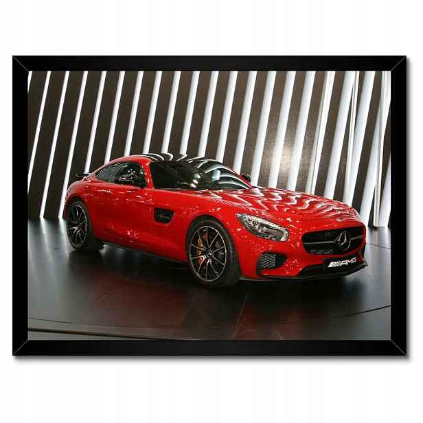 Plakáty v rámu 40x30 Červený Mercedes Amg