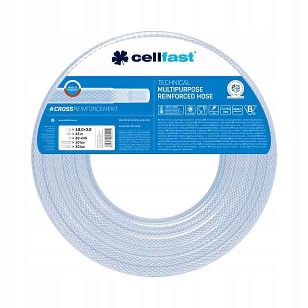 Hadice Cellfast Pro Všeobecné Použití Vyztužená 19,0 × 3,0 MM 25 M