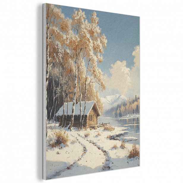 MuchoWow AKUSTICKÝ obraz Zima - Sníh - Home - Příroda 60x80 cm
