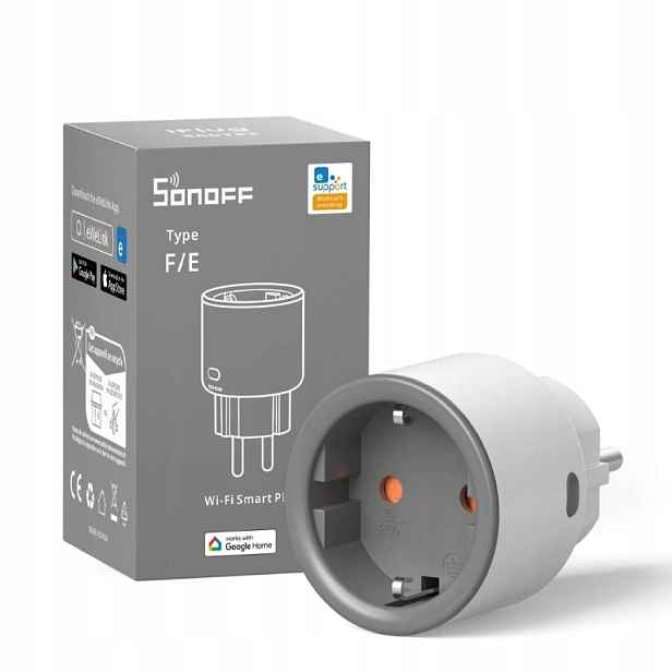 Sonoff S60 Tpf Inteligentní zásuvka Wifi měří watty 16A 4000W zástrčka s kolíkem