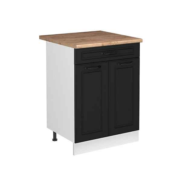 Vicco SKŘÍŇKA POD DŘEZ R-Line, Antracitový venkovský dům/Bílá, 60 cm pracovní deska Zlatý mocný dub