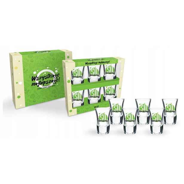 2x sada 6 sklenic 35 ml Green 50