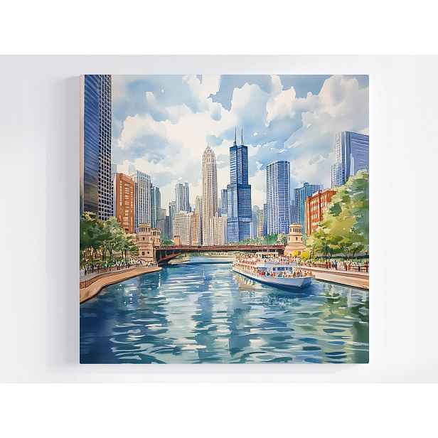 Plátno Obraz Na Plátně Chicago Mrakodrapy Willis Tower 50x50