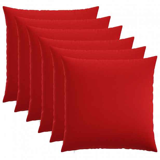 vidaXL Povlak na polštář 6 ks HEERLEN Červená 60 x 60 cm Textil