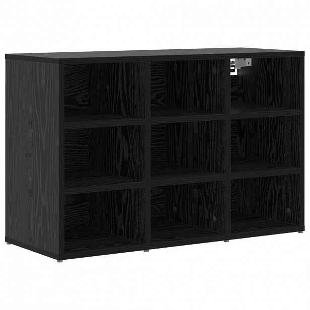 vidaXL Skříň na obuv 77,5 x 30 x 51 cm Kompozitní dřevo Černý dub