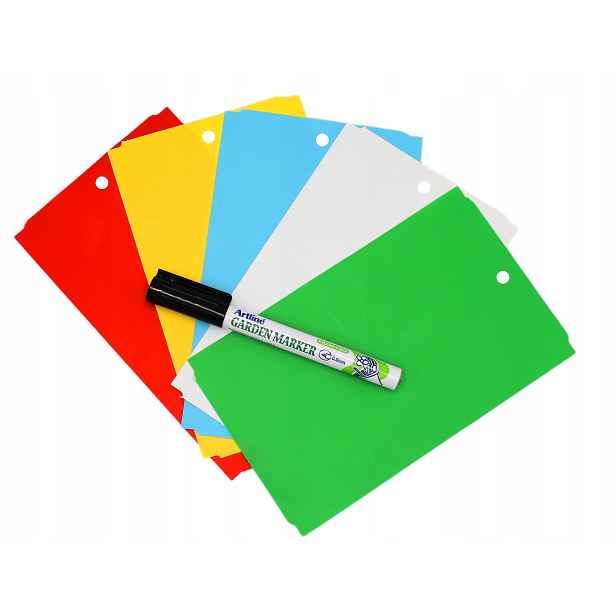 Marker Přívěsky 5 Barev pro popis rostlin 163,5x100mm (100x163,5) 500ks