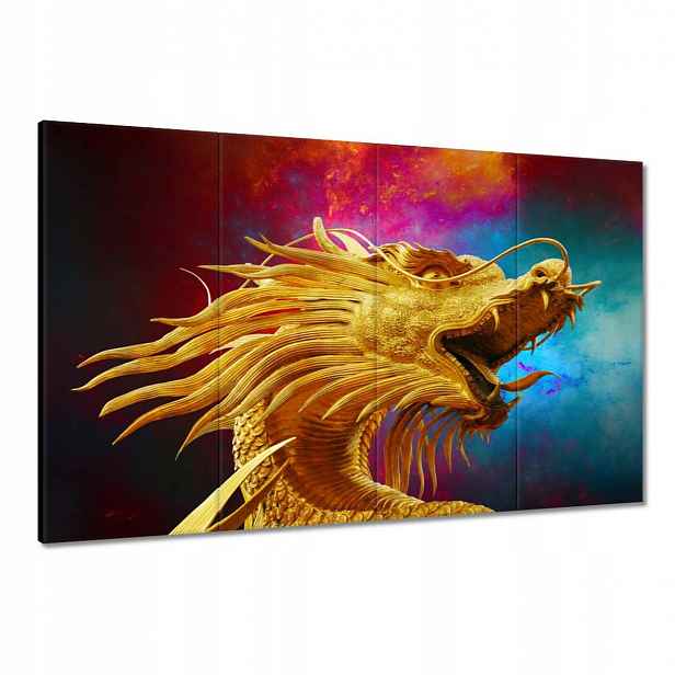 Obrazy 120x80 Čínský zlatý drak Draci