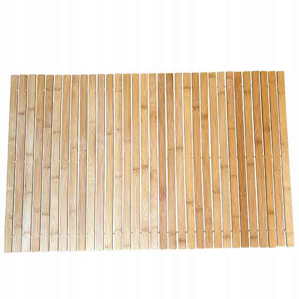 Bambusová Koupelnová Podložka Velká koberec do koupelny přírodní 80x50 cm