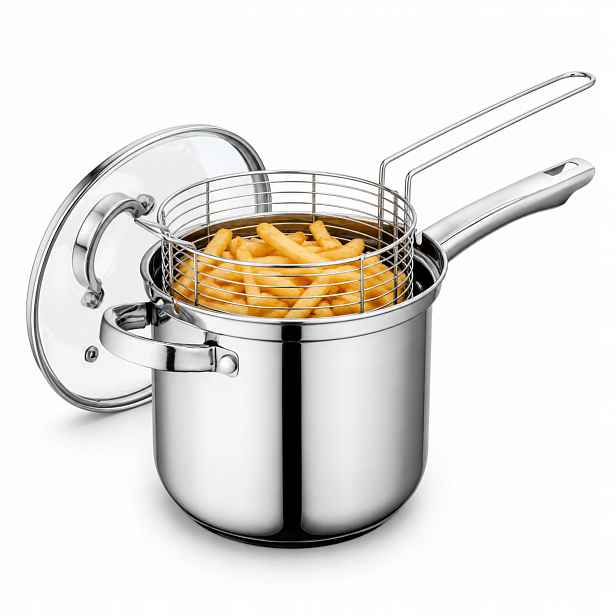 Hrnec na hranolky s víkem o objemu 3,6 l 18 cm Indukce a plyn Altom Fabio