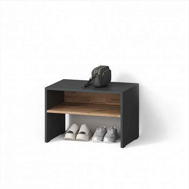 Livinity® BOTNÍK Ortello Antracit/zlatý dub 60 x 60 cm