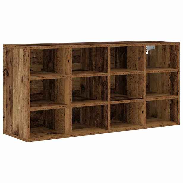 vidaXL Skříň na obuv 103 x 30 x 51 cm Kompozitní dřevo Staré dřevo