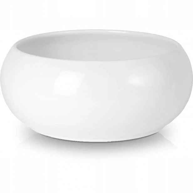 Bílá keramická mísa s velkým krytem pod dekorace 30 cm
