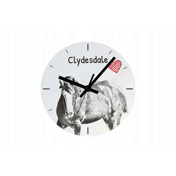 Kůň Clydesdale hodiny s koněm závěsné a stojící, personalizace fotografií