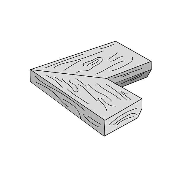 Lem bazénový vnitřní roh PRESBETON BARK reliéfní hnědý 595×595×50 mm
