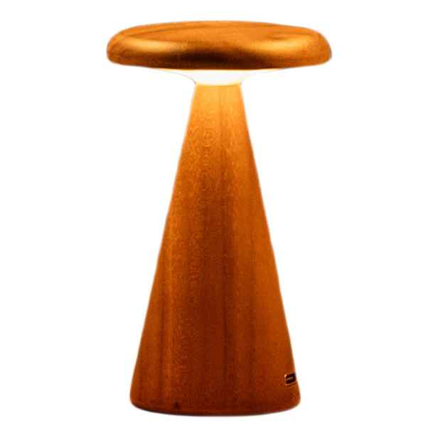LED stolní lampa v přírodní barvě s dřevěným stínidlem (výška 14 cm) Sylva – Gingko