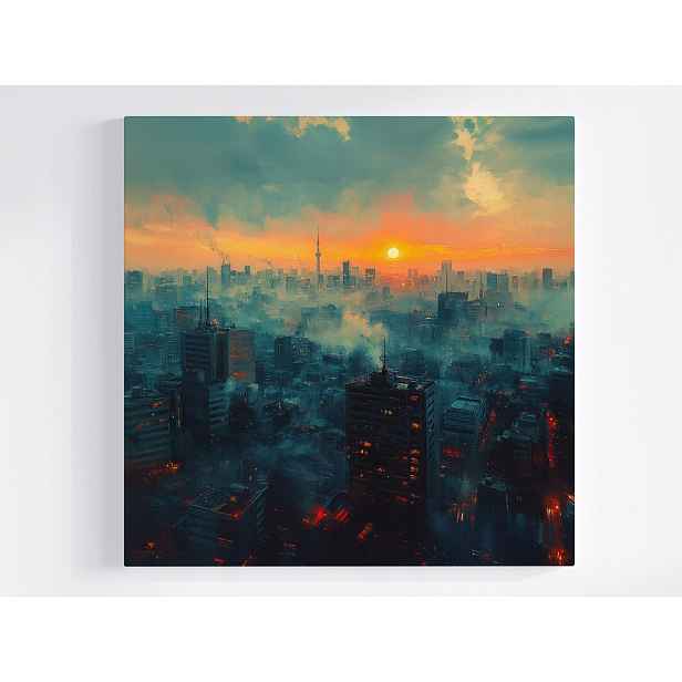 Obraz Na Plátně Canvas Město Panorama Tokio Skytree Večer Západ 50x50