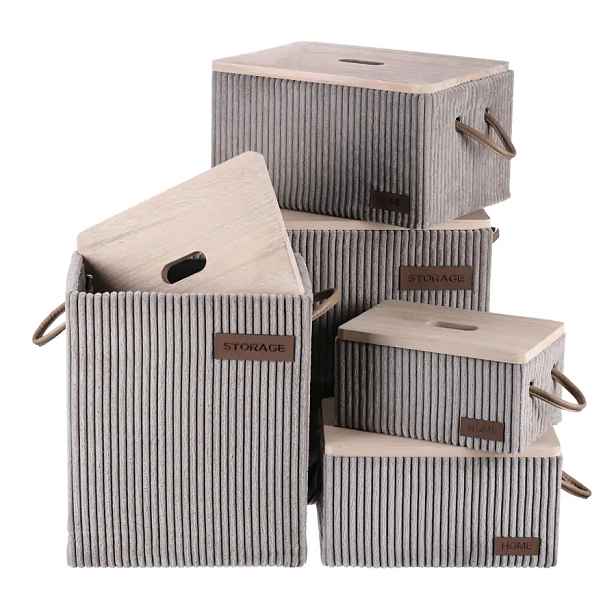 Autronic Sada košů s víkem 5 ks DT3000 GREY