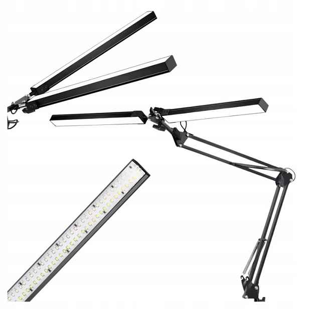 Led Kreslicí Stolní Lampa 24W Bez Stínu S Dálkovým Ovládáním Pro Pracovní Desku ZD136