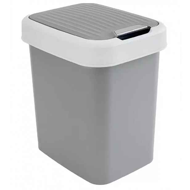 Odpadkový koš 25lt - 33.4x25.6x46h – šedá/bílá fbw-25