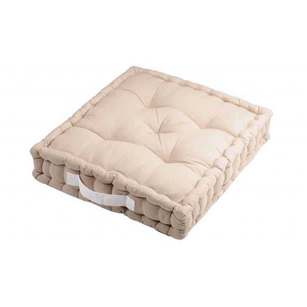 Sedací polštář na zem DUET smetanová 45x45x10 cm France