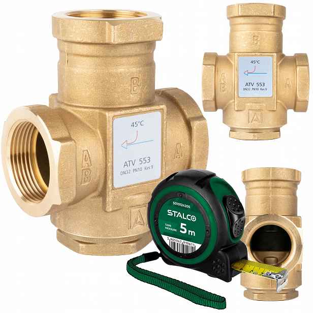 Teplotní Ventil Ochrany Návratu Kotle Atv 553 DN32 5/4" Cal 9 m³/h 45°C