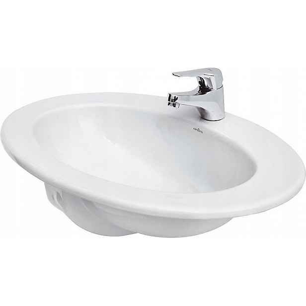 Umyvadlo zapuštěné do desky Gamma oválné 63 cm