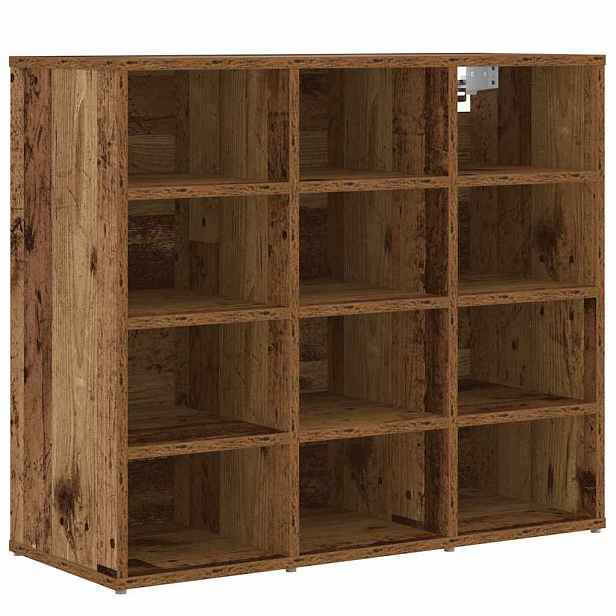 vidaXL Skříň na obuv 77,5 x 30 x 67 cm Kompozitní dřevo Staré dřevo