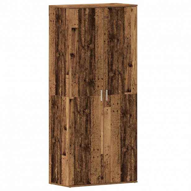 vidaXL Skříň na obuv 80 x 39 x 178 cm Kompozitní dřevo Staré dřevo