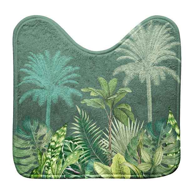 Zelená textilní WC koupelnová předložka 45x45 cm Vagabonde – douceur d'intérieur
